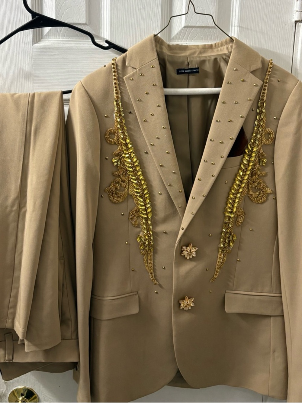 New Look Men's Tan Lined Jacket with Black Label